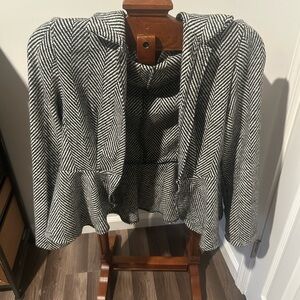 SHEIN Monochrome Herringbone Blazer